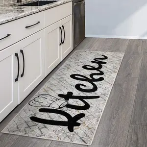 Non-skid thin Blended Cotton Runner Rug Laundry Room Rug and Kitchen Mat