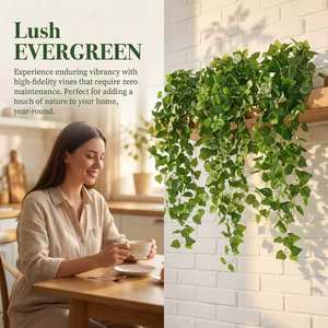 Mur végétal artificiel en lierre vert, 100cm-200cm, pour décoration intérieure et extérieure, plante grimpante - Product Image 4