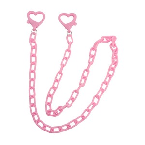 Clip de corazón para niños, plástico antipérdida, acrílico, práctico, para mascarilla, cordón, soporte de cadena para mascarillas - Product Image 4