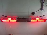 Barra de Luces Intermitentes para Bomberos, Barra de Luces Estroboscópicas Rojas para Vehículos de Emergencia con Altavoz y Sirena, Barra de Luces de Advertencia, Luz de Baliza