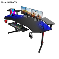 180cm RVB Hauteur de colonne réglable Bureau de PC de jeu LED avec lumière ambiante Symphony