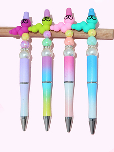 Popular DIY Beadable Pen Surtido Bolígrafo <span class=keywords><strong>Caterpillar</strong></span> Imprimir Cuentas de silicona DIY Beadable Pens - Product Image 6