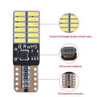 W5W LED Canbus Glühbirne Autolichter T10 24SMD W5W 12V 3014 Auto-Lampe Markierungsleuchte Parkleuchte