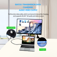Cable USB Tipo-C de Carga Rápida 5A 100W con Transferencia de Datos de 10Gbps, Conductor de Cobre Puro y Carcasa Metálica para Mostrar Videos y Audio en 4K