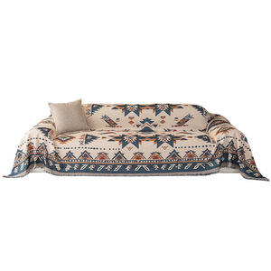 Bohemian Style <b>Pet</b> <b>Sofa</b> Cover Jacquard Geometric Pattern 90-140cm Polyester Non-Slip Pad Type Machine Washable - Product Image 4