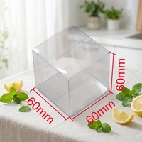 Boîtes carrées en PET transparent recyclables 60*60*60mm 0,35mm d'épaisseur Boîtes de présentation protectrices pour jouets, cadeaux, objets de collection