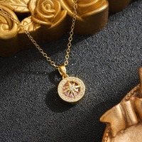 Broches pendentifs boussole de navire les plus vendues en cuivre, personnalisables, tendance et polyvalentes pour hommes et femmes