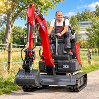 LIVRAISON GRATUITE Mini-excavatrice chinoise la moins chère CE EPA 0,8 tonne 1 tonne 2 tonnes 3 tonnes avec cabine et accessoires multifonctions