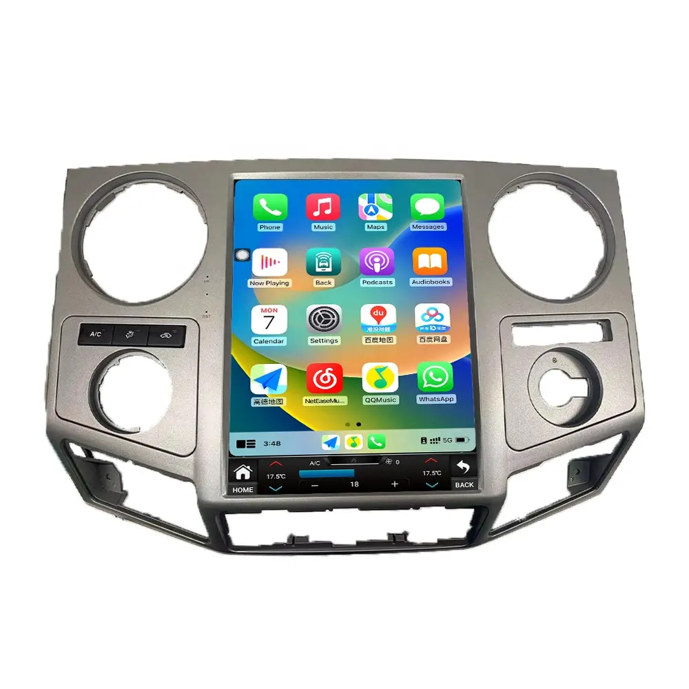 Schermo in argento con schermo in stile Android 12 Tesla lettore multimediale GPS Navi Carplay per Ford F250 F350 2009-2014 unità di testa autoradio DSP