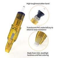 Agujas de Cartucho para Tatuajes de Color Naranja Dorado Únicas