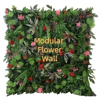 Panneau mural en soie 3D fait main parfumé en forme de rose, léger et réaliste, pour décoration intérieure et extérieure de Noël, 50x50cm