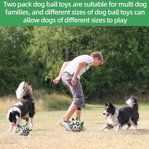 Hiphoppet dayanıklı şişme futbol topu köpek çiğneme oyuncaklar plaj havuzu köpek orta büyük köpek için interaktif futbol çiğnemek oyuncak - Product Image 5