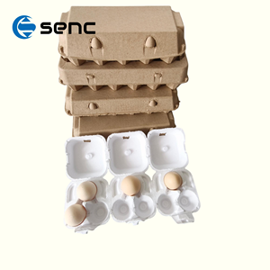 Boîte d'emballage pour œufs en forme de cœur à 3 compartiments, durable, en pulpe, personnalisable, colorée, plateau en papier biodégradable, boutique de cadeaux, marque SENC - Product Image 6