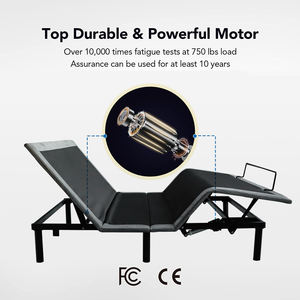 Pronova Motion Motorisierte gepolsterte verstellbare Bett basis mit Memory-Pre-Sets, verstellbarer Beinhöhen-Bett rahmen US-Lager - Product Image 2