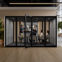 Cabine acoustique modulaire préfabriquée insonorisée et mobile pour conférences, idéale pour hôtels, salons, écoles et bureaux commerciaux