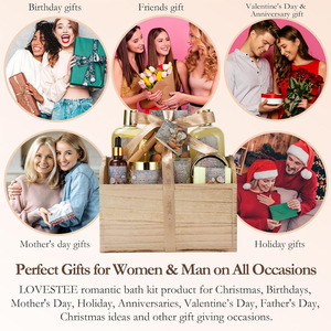 Đẹp Gỗ Tự Nhiên Spa Giỏ Quà Tặng Cho Phụ Nữ Bộ Quà Tặng Spa Hộp Gỗ Massage Công Cụ Tổ Chức Lưu Trữ Hộp - Product Image 5