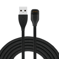 Chargeur USB en nylon pour montres Garmin Instinct/Venu 2/Vivoactive 3/Fenix7/Fenix5/Forerunner 55/Quatix 6/Vivomove 3, câble de charge