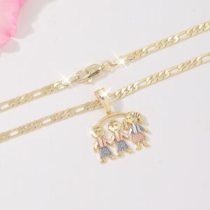 2025 <strong>Boys</strong> and Girls Shape Pendant <strong>Necklaces</strong> Women Brass Zircon <strong>Necklace</strong> Gold Plated Charm Jewelry <strong>Necklaces</strong> - Product Image 3