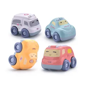 Grosir truk bayi laki-laki-Grosir Set Mobil Tarik Ke Belakang, Mainan Edukasi Bayi Laki-laki dan Perempuan Kartun Mini