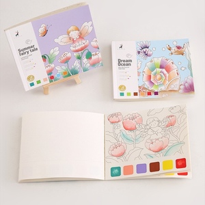 Ensemble de livres de coloriage à l'aquarelle, kit de voyage, papier portable, artisanat artistique, cadeau pour enfants, adolescents, adultes, débutants, 4,5 pouces - Product Image 3