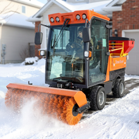Balayeuse à neige professionnelle 4x4 avec tête de souffleur de neige optionnelle de 120 cm pour les places de marché