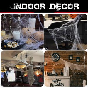 <span class=keywords><strong>Ragnatela</strong></span> da 93 mq per Halloween, Decorazione Spaventosa Fai-da-Te con 30 Ragni Finti in Omaggio per Feste di Halloween all'Interno e all'Esterno - Product Image 3