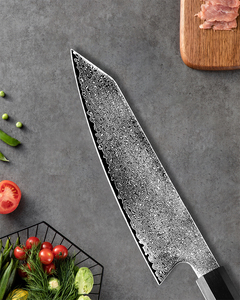 Vendedor superior de madera maciza de Damasco de acero inoxidable de 8 pulgadas cuchillo de cocina rebanador cuchillo de Chef de cocina - Product Image 5