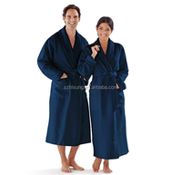 Robe de spa de luxe pour hôtel et resort, doublée de tissu moelleux, avec étiquette privée