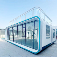 Casa Contenedor Expandible de 20 pies, Casa Prefabricada Pequeña con Vista Panorámica, Eficiente Energéticamente, Fácil Instalación para Vivienda Móvil, Cabaña de Camping