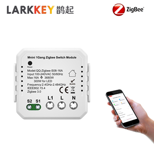 Larkkey Tuya <strong>Smart</strong> <strong>Home</strong> 16A Switch Module Wireless <strong>Relay</strong> <strong>Zigbee</strong> Modules - Product Image 1