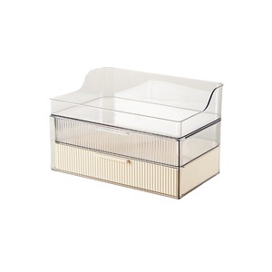 Cosmetic Storage Box 3 Layers Transparent With <b>Drawers</b> Desktop Organizer For <b>Makeup</b> Skincare Products - Product Image 4