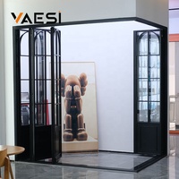 Porte pliante mince, séparation intérieure, alliage d'aluminium, porte coulissante et pliante en verre pour cuisine