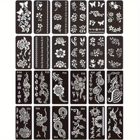 Autocollants de tatouage 3D populaires à petite image, pochoirs de tatouage au henné sexy pour filles, pochoirs de peinture corporelle en papier pour tatouage
