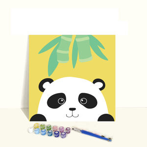 Dessin animé peint à la main pour enfants 20x20cm <span class=keywords><strong>Panda</strong></span> DIY <span class=keywords><strong>peinture</strong></span> numérique <span class=keywords><strong>par</strong></span> numéros pour débutants vente en gros - Product Image 1