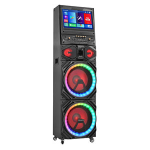 Système de sonorisation portable Bluetooth 12'' Woofer 100W avec 2 micros sans fil et lumières <span class=keywords><strong>disco</strong></span> pour adultes - Product Image 2