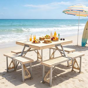 High Quality Durable Aluminum & Iron Foldable Anti Deformation Wrap Outdoor Gym Camping Table and <b>Chair</b> <b>Set</b> - Product Image 4