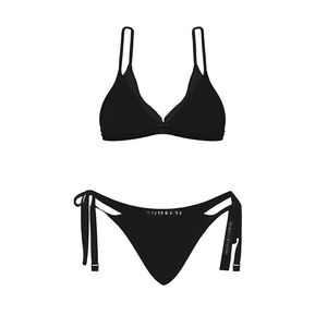 Costume da bagno bikini HDJ due pezzi, taglie 46, 48, 50, 52, tinta unita, con laccetti incrociati e laterali, da donna - Product Image 2