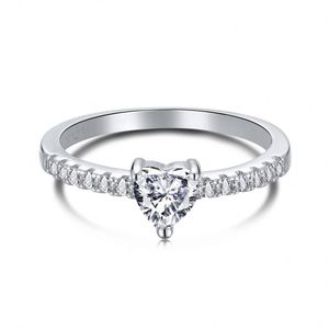 Dylam in Stock Fast Shipping Simplicity Minimalist 5A Level <b>CZ</b> Stone Wedding <b>Rings</b> Heart Love 925 Silver Sterling <b>Rings</b> Jewelry - Product Image 1