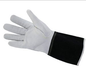 Gants de <span class=keywords><strong>soudeur</strong></span> en cuir de chèvre blanc, résistants au feu, antidérapants, respirants, pour soudage à l'arc à l'argon - Product Image 2