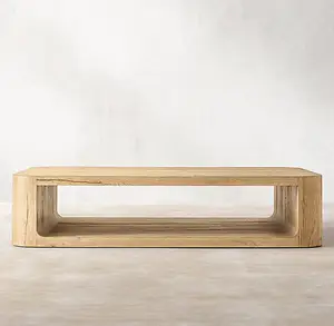 Modernes Design Wohnzimmer möbel Einfacher hand geschmiedeter Couch tisch aus weißer Eiche