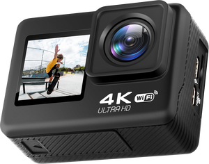 กล้องแอคชั่นกีฬา 4K กันน้ำ 30 เมตร ความคมชัดสูง HD มุมกว้าง 170 องศา เซ็นเซอร์ CMOS หน้าจอคู่ ป้องกันการสั่นไหว รองรับการบันทึก - Product Image 4