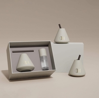 C & H Ensemble de diffuseurs de roseaux en céramique de luxe personnalisés Diffuseur de roseaux en céramique Bouteille de diffuseur de roseaux écologique avec huile parfumée dans une bouteille en plastique