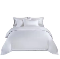 Ensemble de draps de lit d'hôtel en coton blanc de luxe 300tc de haute qualité durable antistatique lavable