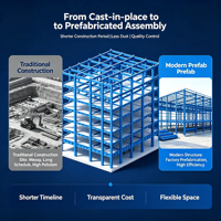 Bâtiments préfabriqués en structure métallique CWB, entrepôts en structure métallique préfabriquée