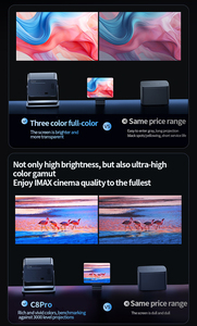 C8pro 550 ANSI <span class=keywords><strong>Lumens</strong></span> 360 độ tự động lấy nét tự do mini xách tay <span class=keywords><strong>LED</strong></span> Wifi 6 Android 9 máy chiếu cho giáo dục tại nhà 4K/1080P - Product Image 4