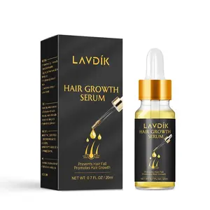 LAVDIK-suero de crecimiento rápido del cabello, aceite esencial para evitar la pérdida de cabello, líquido dañado, crecimiento del cabello