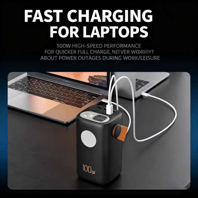 40000mah/60000mah Portable Fast Charging PD PowerBank with 100W/65W Laptop Mobile Charger LI-Polymer Battery for Phone Notebook