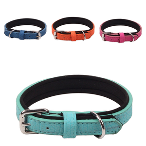 <span class=keywords><strong>Collar</strong></span> para mascotas de cuero PU de patrón sólido con decoración de cinta para gatos y perros Teddy Dog Friendly - Product Image 1