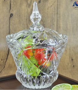 Bol à sucre <span class=keywords><strong>en</strong></span> verre rond gravé spécial bonbons aux fruits bocal à collation avec couvercle <span class=keywords><strong>mini</strong></span> <span class=keywords><strong>pot</strong></span> de cuisine pour le stockage de bijoux de noix de pois - Product Image 4