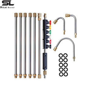 Juego de varillas de extensión para lavadora a presión SL, 10 piezas de acero inoxidable para lavado de autos y limpieza de desagües - Product Image 4